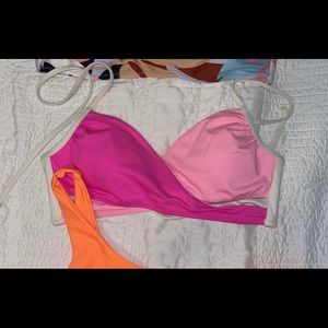 Pink bikini top